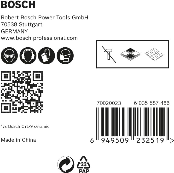 Alternative view of Professional 5 parça Expert HEX-9 HardCeramic Matkap Ucu Seti (Sert fayanslar, Ø 6 mm, Aksesuar Döner Matkap/Vidalamalar)