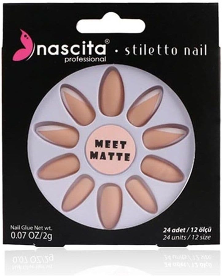 Alternative view of Stiletto Takma Tırnak (French Nails, Mat French Tırnak) 24 Adet