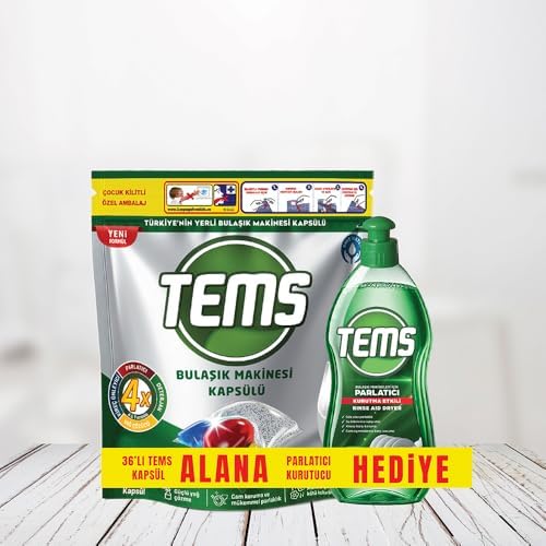 Alternative view of TEMS Bulaşık Makinesi Kapsülü 36'lı+ Parlatıcı 400 ml Hediyeli