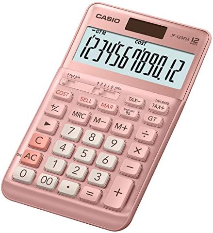 Alternative view of JF-120FM-PK Pembe 12 Hane Masa Üstü Hesap Makinesi