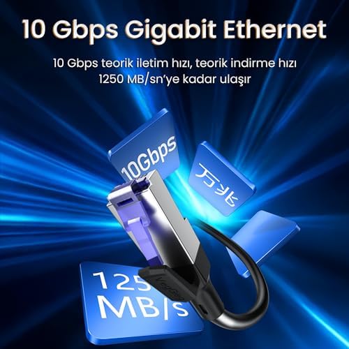 CAT7 10Gbps Gigabit 600Mhz FTP Ethernet Kablosu 15 Metre