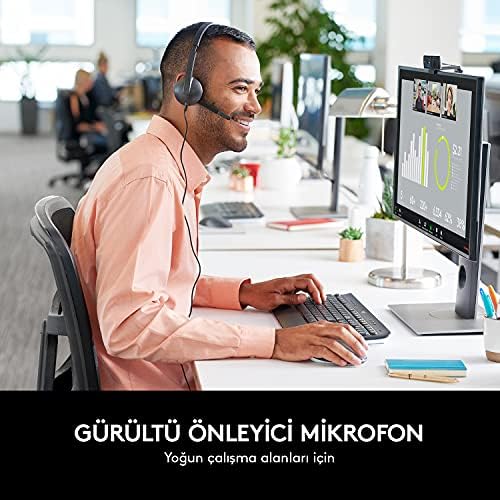 Alternative view of H340 Kablolu Kulak Üstü Mikrofonlu Kulaklık, Çok Yönlü Dijital Ses, Sağ Tarafta Katlanabilir Gürültü Önleyici Mikrofon, 180 cm Kablo Uzunluğu, Siyah