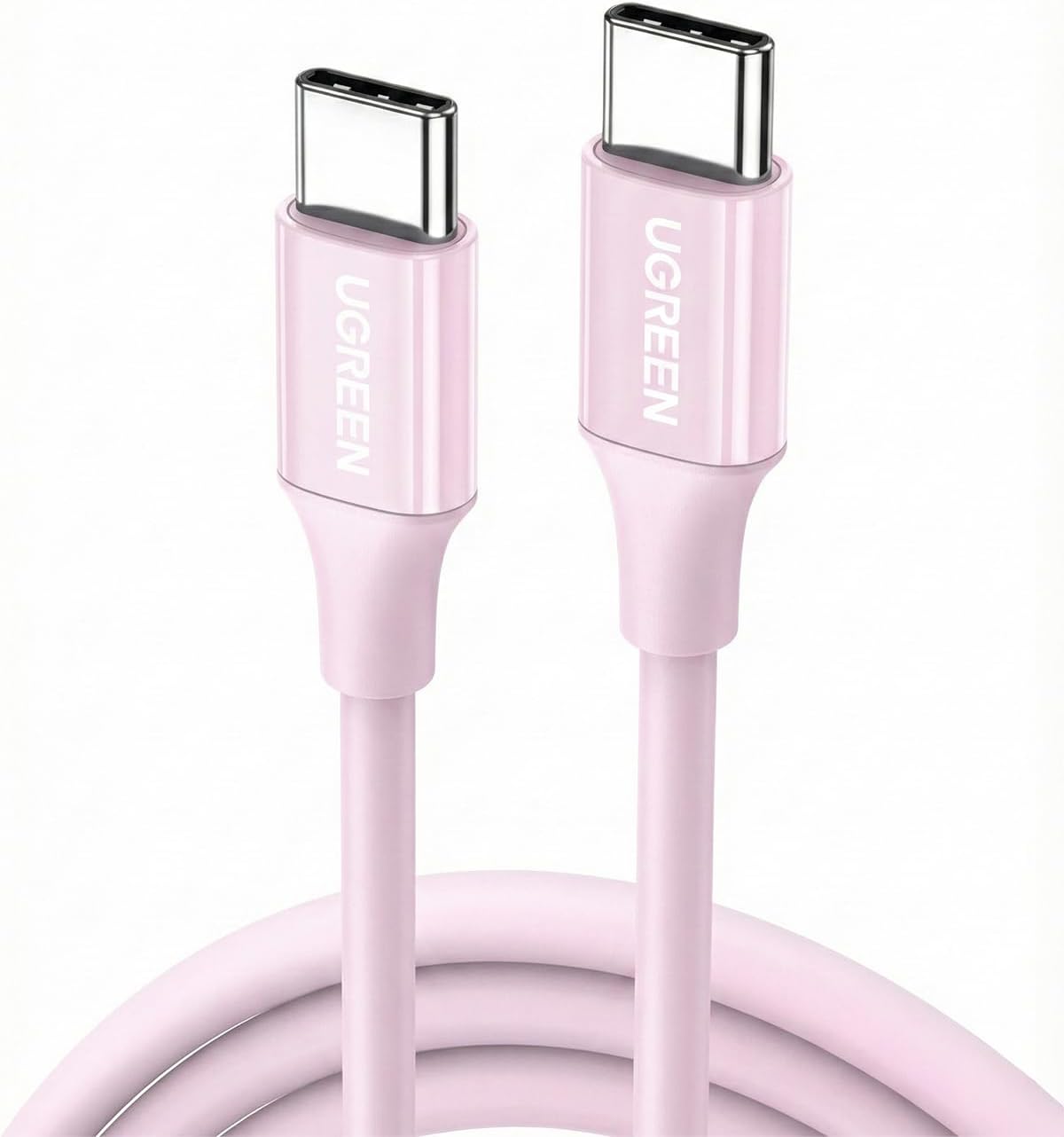 USB-C 60W 3A QC PD Hızlı Şarj Kablosu, 1 Metre, Pembe, 65124