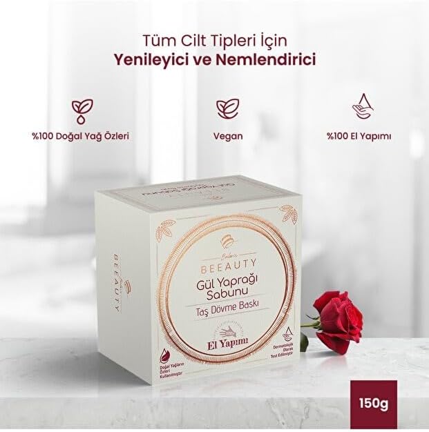 Beeauty Taş Dövme Sabun Gül Yaprağı