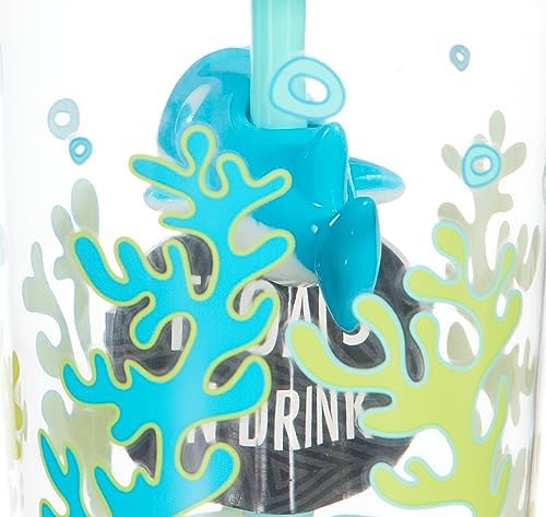 Alternative view of Yüzen Köpek Balığı Pipetli Tritan Bardak 470 ml, Mavi