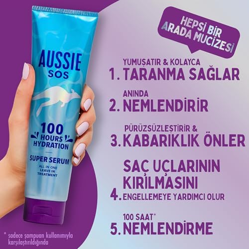 Alternative view of Aussie SOS Super Serum Kuru Saçlar İçin Durulanmayan Serum 160ml 100 Saat Nemli Saçlar
