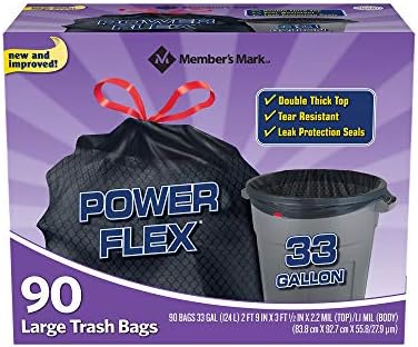 Alternative view of Bir Üye Markası 33 Galon Power-Guard İpli Çöp Torbaları (90 ct.) - 1'li Paket