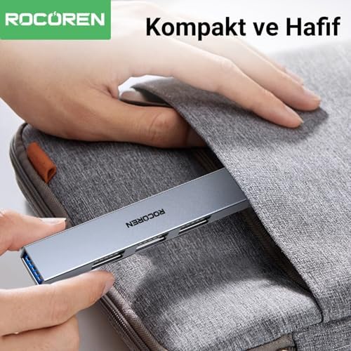 Type-C 5Gbps 4 Portlu USB-A 3.0 Çoklayıcı Dönüştürücü Hub - Görsel 3