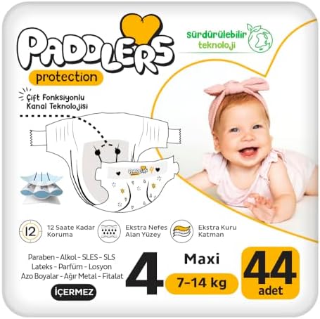 Protection Bebek Bezi 4 Numara Maxi (7-14 Kg) 44 Adet – Jumbo Paket, Maksimum Koruma