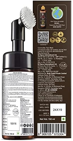 WOW Skin Retinol Yüz Temizleme Köpüğü ve Dahili Fırça-İnce Çizgiler, Lekeler Bakım Yüzde Doksan Sekiz, Bir Doğal İçerik Vegan 150ml