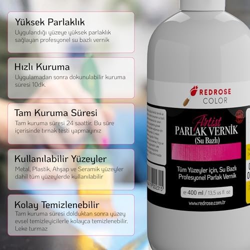 Akrilik Su Bazlı Parlak Vernik 400ml
