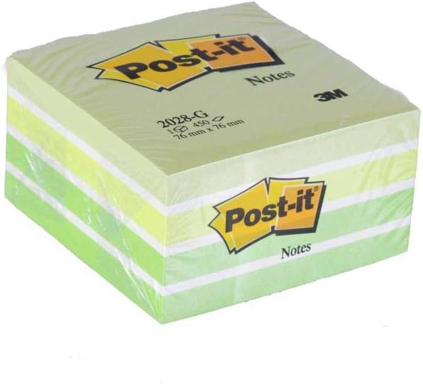 Alternative view of Post-it Küp Not, Yeşil Tonları, 450 Yaprak