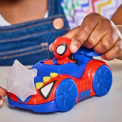 Alternative view of Spidey and His Amazing Spidey Web Crawler Aksiyon Figürü ve Oyuncak Araba