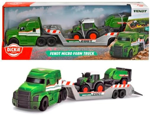 Alternative view of Dickie, 203735006, Fendt Çekici ve Traktörlü Araç Seti, 2'li Paket, Serbest Tekerlekli, Hareketli ve Açılabilir Parçalar, 9 Cm, 32 Cm
