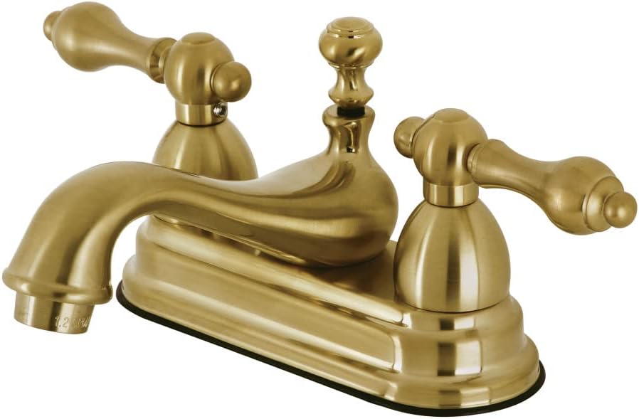 Brass KS3607AL Restorasyon 4" Centerset Banyo Bataryası, Fırçalanmış Pirinç, 6.38 x 4.5 x 3.06 - Görsel 3