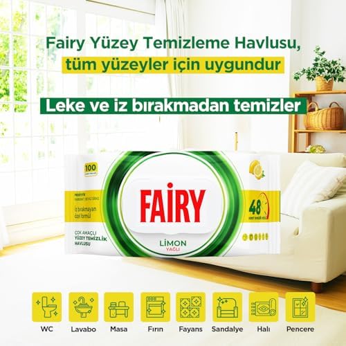 Alternative view of Çok Amaçlı Yüzey Temizlik Havlusu 100 Yaprak | Limon Yağlı | Beyaz Sirke & Karbonat | 48 Saat Temizlik Etkili | İz Bırakmayan Formül