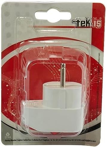 524098 Fişs Erkek Topraklı Anahtarlı, Beyaz