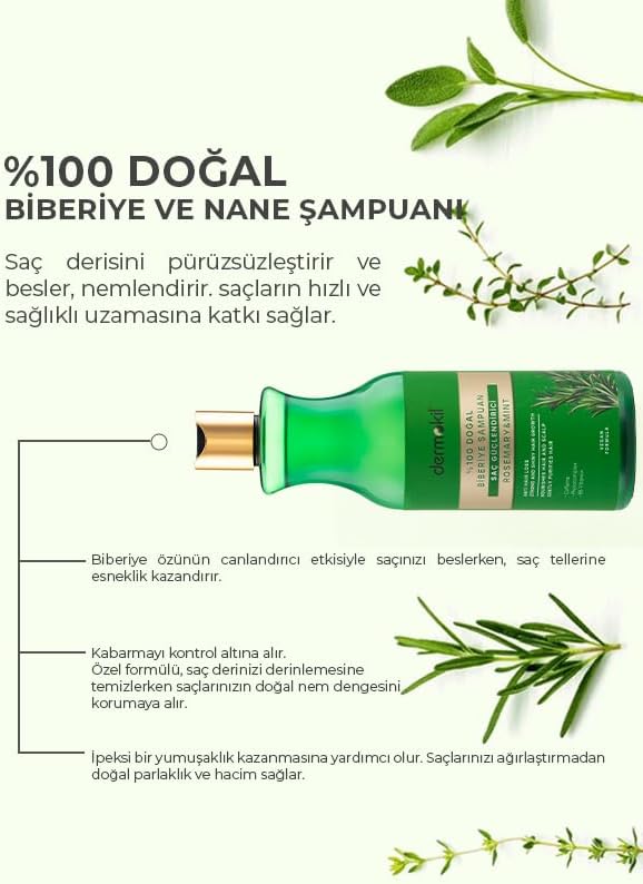 Alternative view of Yüzde Yüz Doğal Saç Güçlendirici Biberiye Şampuan 400 ml