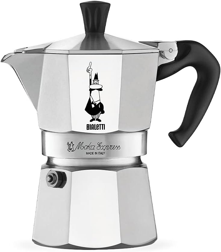 Alternative view of -: 3 Cups Ocak Üstü Espresso Pişirici - 130ml - Gümüş Renk - Alüminyum Gövde - Patentli Güvenlik Valfi - Tüm Ocak Türleri İçin Uygundur (İndüksiyon Hariç)