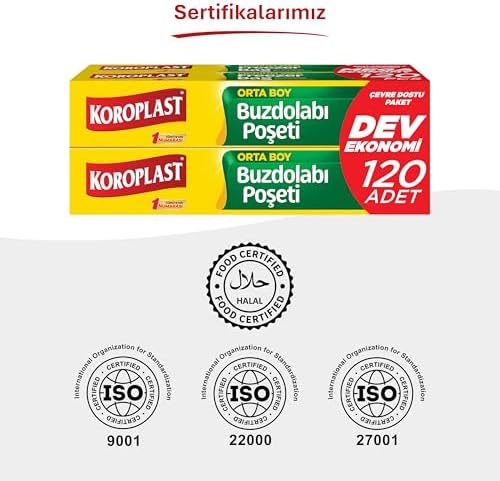 Alternative view of Orta Boy Buzdolabı Poşeti Dev Ekonomi 120’li, Yeni Ekonomik Buzdolabı Poşeti Orta Boy 24x35 cm, BPA İçermez, Sızdırmaz Saklama Torbası, Meyve, Sebze, Yemek, Et, Tavuk, Gıda Saklama Torbası