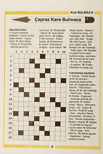 Alternative view of Süper Kral Bulmaca Sayı 4; Tamamı Çözümlü Çengel, Sarmal Sudoku, Petek, Küp Puzzle Bulmacalar