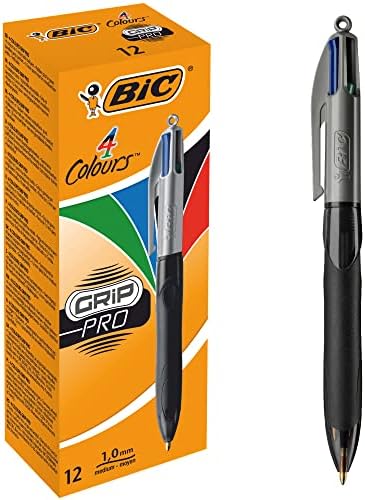 Alternative view of 4 Colours Grip Pro Tükenmez Kalem 12'Li Kutu, Kauçuk Tutacak, 1.0mm Uç, Tek Kalemde Mavi, Kırmızı, Yeşil ve Siyah Renkler