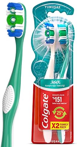 360 Komple Ağız Temizliği Çok Yönlü Koruma Yumuşak Diş Fırçası (1 x 2 Adet)