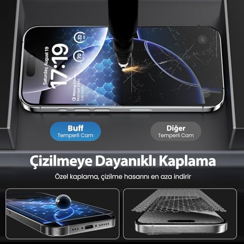 5D Glass EasyFit 2 Adet Kolay Uygulama Aparatlı Ekran Koruyucu Temperli Şeffaf Cam (17 Pro Max/ 16 Pro Max) - Görsel 3