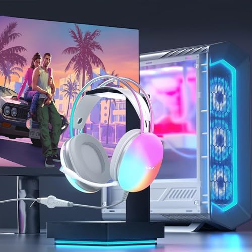 Aula S505 RGB USB Gaming Mikronfonlu Oyuncu Kulaklığı Pembe - Görsel 3
