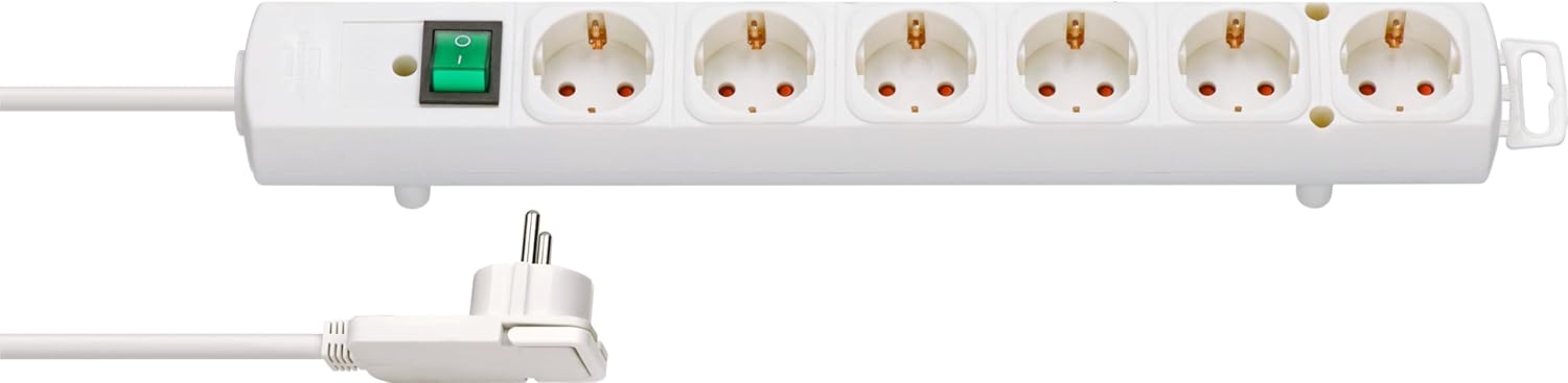 Comfort Line Plus Serisi 6 Soketli Düz Stil 2 Metre Uzatma Priz Beyaz - Görsel 3