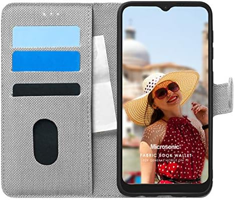 Alternative view of Mobile GM 10 için Kılıf Fabric Book Wallet Gri [GM 10 ile Uyumlu Kılıf - Gri]