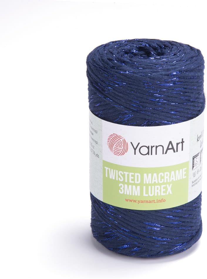 El Örgü İpi TWISTED MACRAME 3MM LUREX, 784, 4x250 gr - Görsel 2