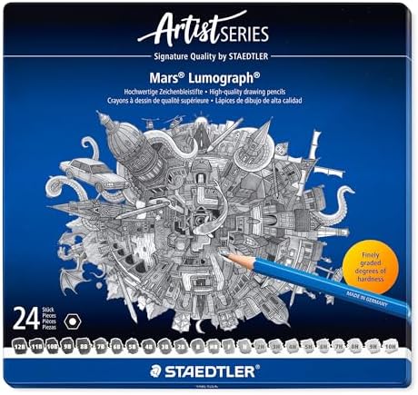100 G24 Mars Lumograph Kurşunkalem 24'lü Metal Kutuda