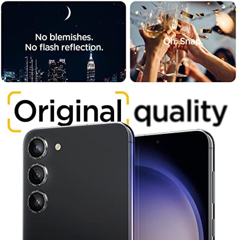 Galaxy S23 Plus / S23 ile Uyumlu Kamera Lens Camı Koruyucu Kolay Kurulum GLAS.tR EZ Fit Optik Pro Glitter - AGL06109 - Görsel 3