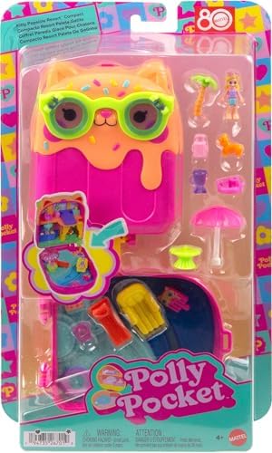 Alternative view of Polly bebekler ve oyun seti, Kediciğin Tatili taşınabilir mini oyun seti, 1 mikro bebek, yavru köpek figürü ve temaya uygun aksesuarlar, JCB17