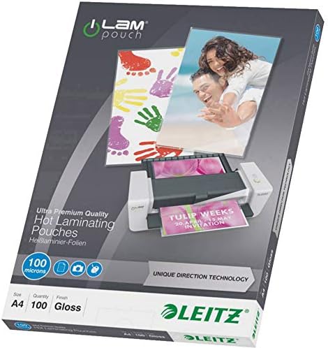 Alternative view of Esselte Leitz UDT Laminasyon Poşeti, A4, 100 mikron, 100 adet, Şeffaf