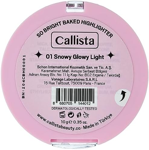 Callista So Bright Baked Highlighter Aydınlatıcı 01 Snowy Glowy Light