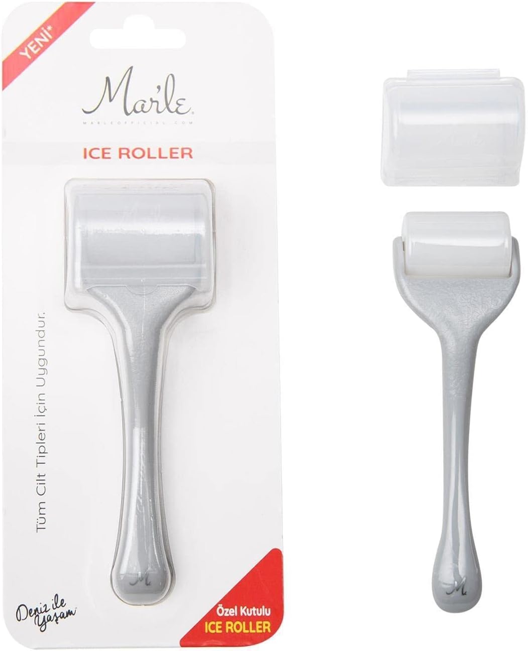 Alternative view of Mar'le Cilt Sıkılaştırıcı Gri Ice Roller Yüz Masaj Aleti