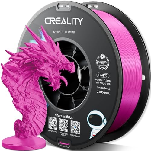 Alternative view of Resmi Creality PETG 3D Yazıcı Filament 1,75 mm 1 KG (2,2 lbs), Yüksek Hassasiyetli Güçlü Tokluk, Kokusuz Daha İyi Akış Nem Geçirmez 3D Baskı Ender Filament (Macenta)