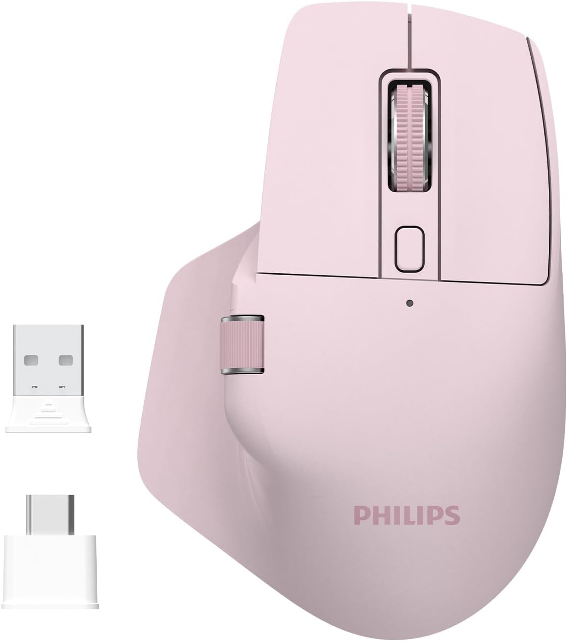 Alternative view of SPK7858 Bluetooth Kablosuz Çift Modlu 4000DPI 7 Tuşlu Optik Mouse Pembe