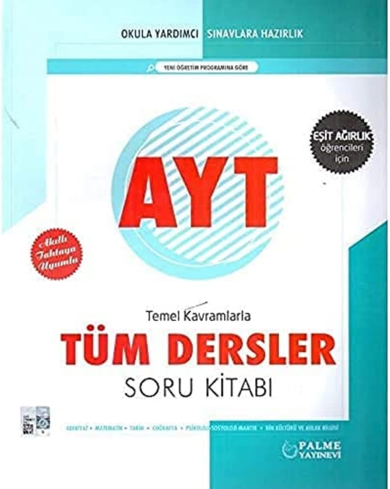 YKS AYT Türm Dersler Soru Kitabı Eşit Ağırlık