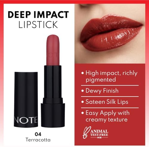 Alternative view of Deep Lipstick 04 Terracotta Kremsi Dokulu Yarı Parlak Ruj, Kırmızı