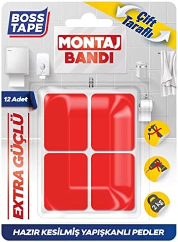 Alternative view of Tape Hazır Kesilmiş 12 Adet Çift Taraflı Montaj Bandı