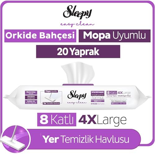 Easy Clean Orkide Bahçesi Mopa Uyumlu Yer Temizlik Havlusu&Mendili 20 Yaprak