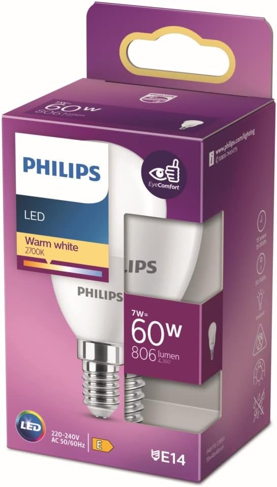 Alternative view of LED 60W P48 E14 Sarı Işık Dim Edilmez Ampul Tekli Paket