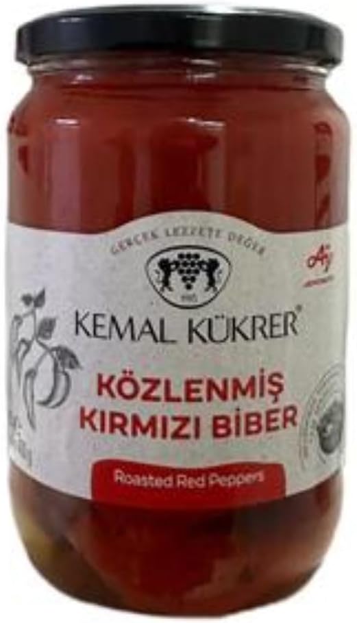 Közlenmiş Kırmızı Biber Cam Kavanoz 720 cc