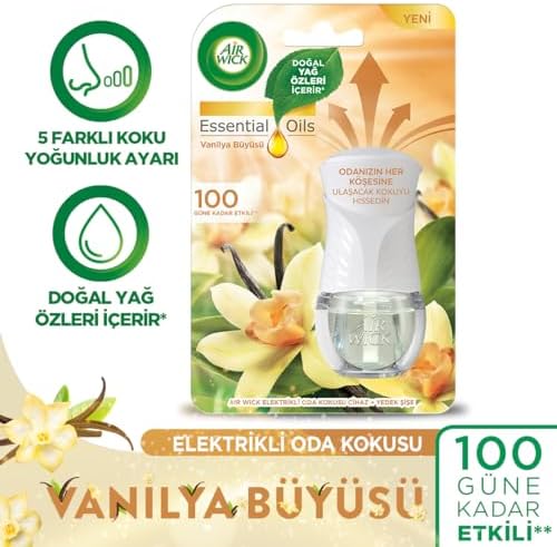 Elektrikli Oda Kokusu Vanilya Kit (Cihaz + Yedek Şişe) + Sakura Bahçesi Yedek Şişe