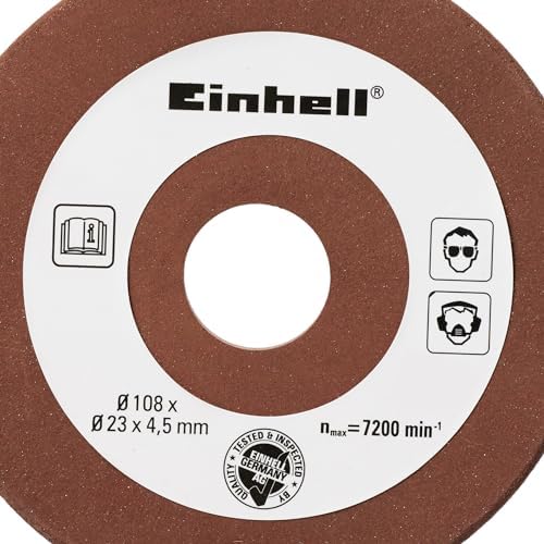 Alternative view of Orijinal  Zincir Bileme Yedek Taşı Ø 108 mm (Zincir testere bileme cihazı aksesuarı, kalınlık 4,5 mm, 23 mm mil bağlantısı, P100 grit,  zincir bileme cihazları için uygun) - 4500071