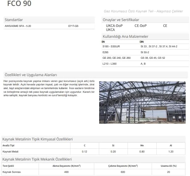 FCO 90 0.90 mm Gaz Korumasız Özlü Tel, 1 Kg - Görsel 3