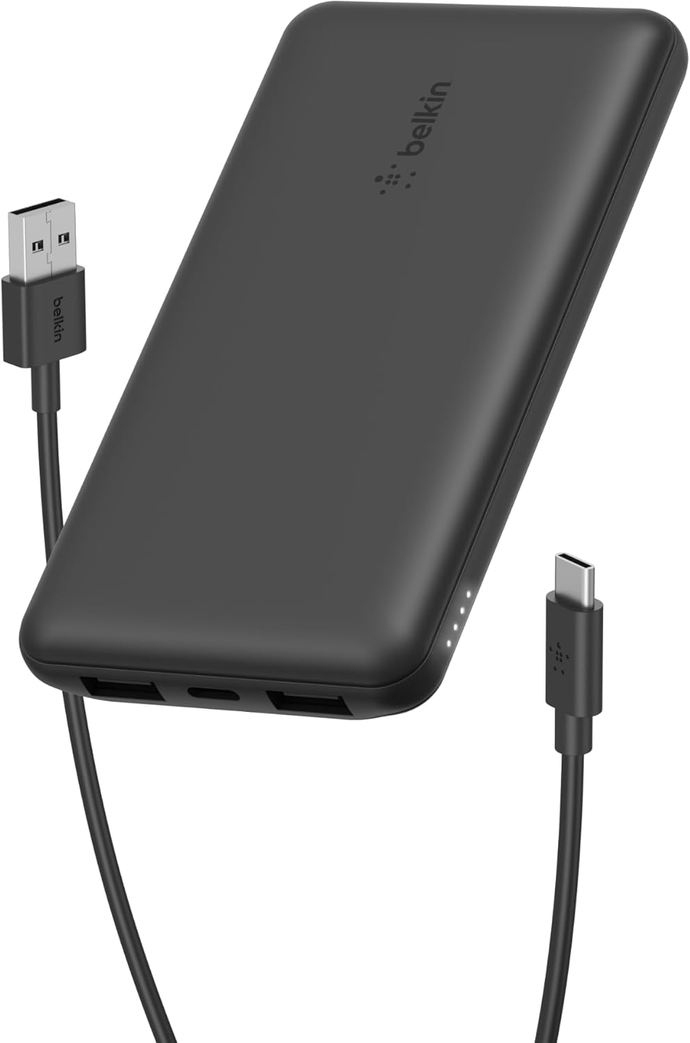 USB-C Taşınabilir Powerbank, 10000 mAh, 1 USB C Bağlantı Noktası ve 15W'a kadar 2 USB A Bağlantı Noktası, 14 Pro/14 Pro Max/13, AirPods, iPad, Galaxy S21/Ultra Uyumlu - Siyah